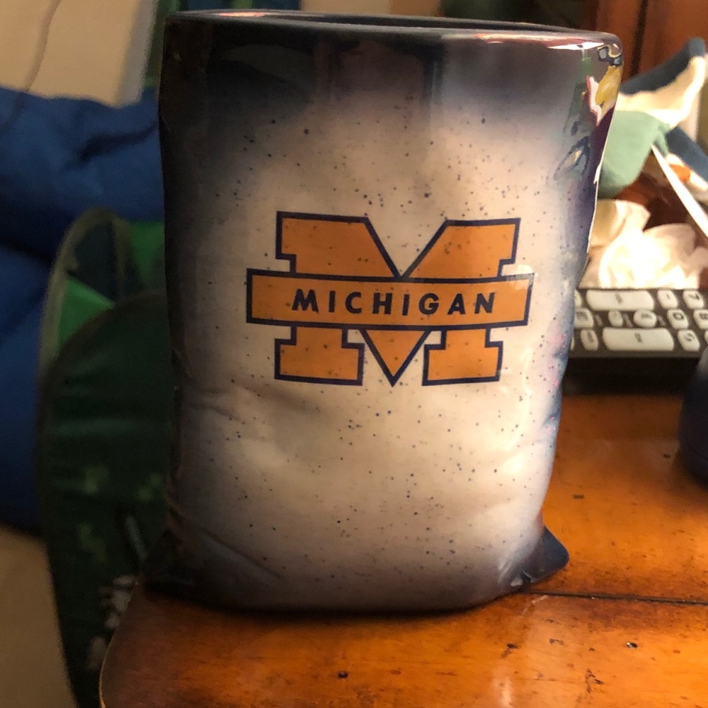 MICHI Michigan Logo Ceramic Mug - White, Blue, Yellow